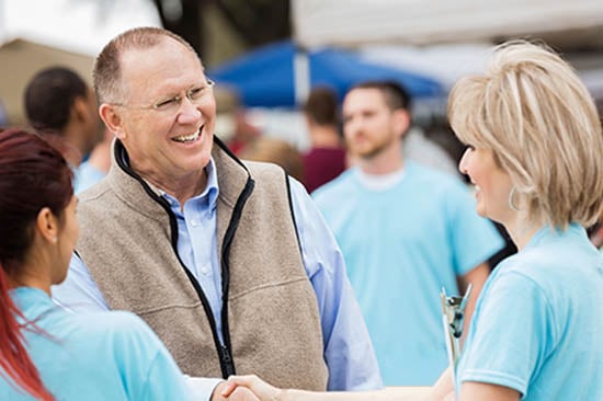 nonprofit volunteers at a fundraiser
