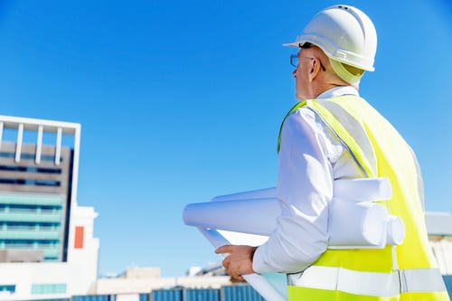 Engineer builder at construction site-1