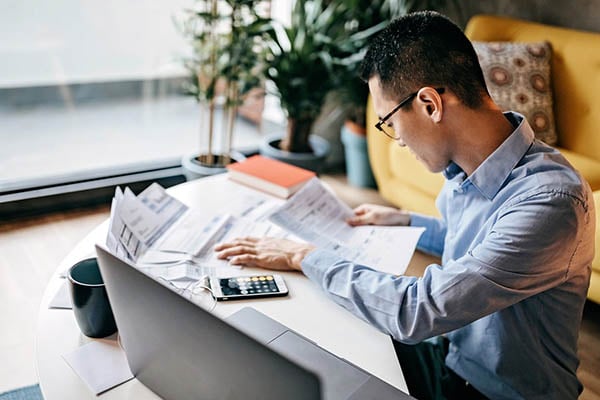 Man reviewing documents - SM1