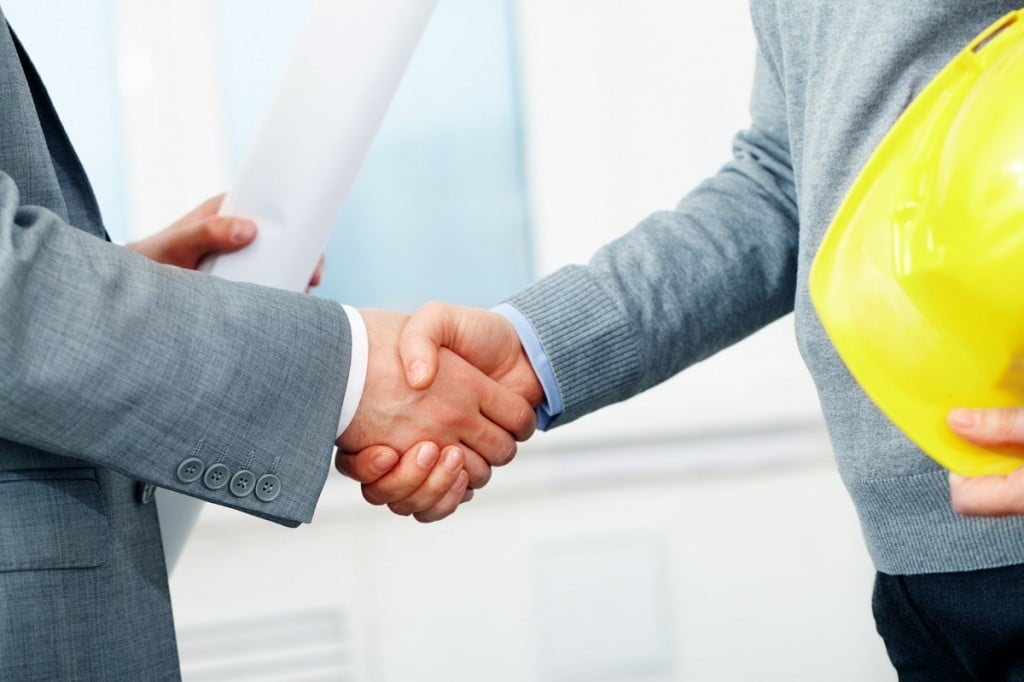 construction first impression handshake